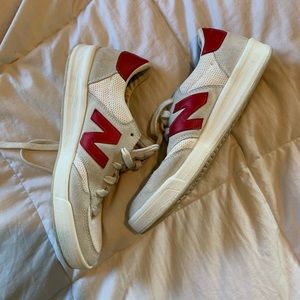 New Balance 300 Rev lite white and red sneakers